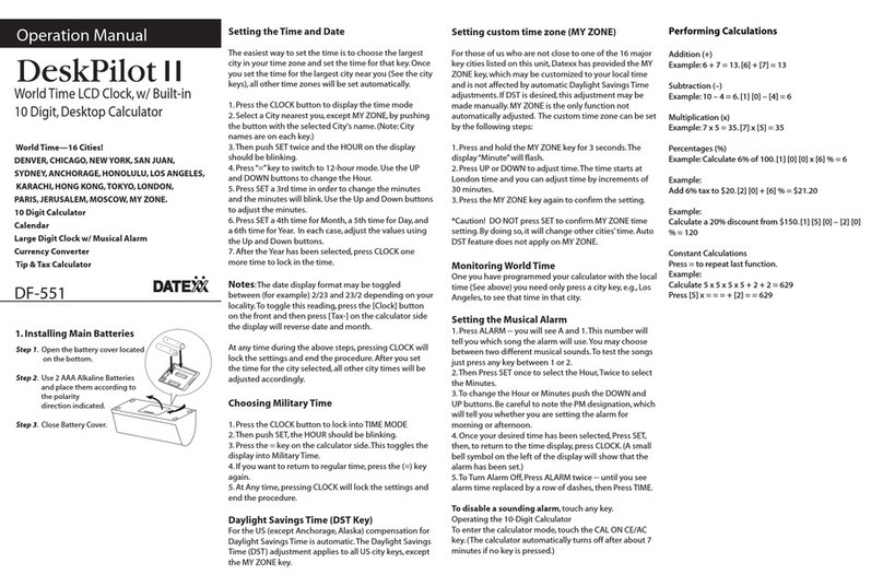 Datexx DF-551 User manual