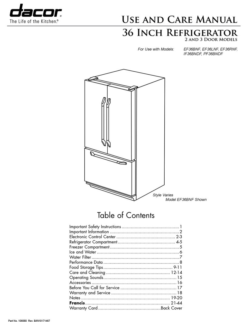 Dacor PF36BNDF User manual
