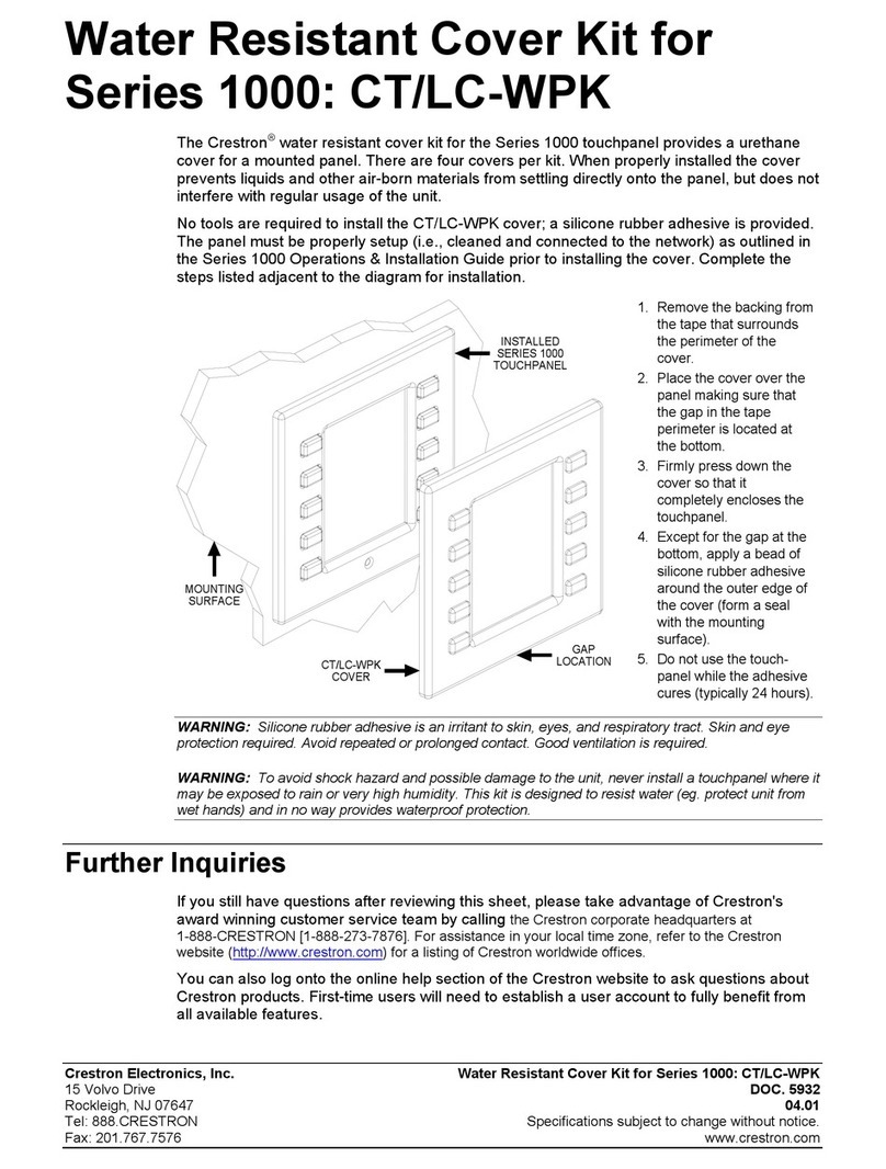Crestron CT/LC-WPK User manual