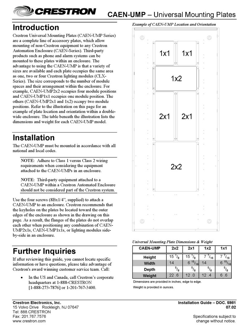 Crestron CAEN-UMP User manual
