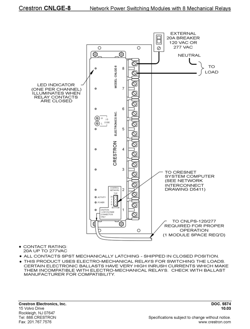 Crestron CNLGE-8 User manual