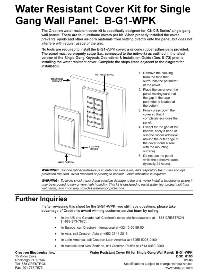 Crestron B-G1-WPK installation guide