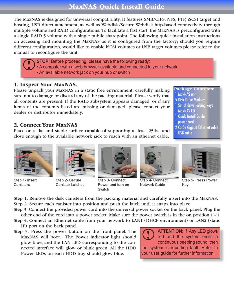 Fantom Drives MXNAS2500 User manual Fantom Drives MXNAS2500 User manual