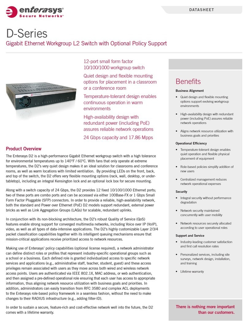 Enterasys D2G124-12 User manual