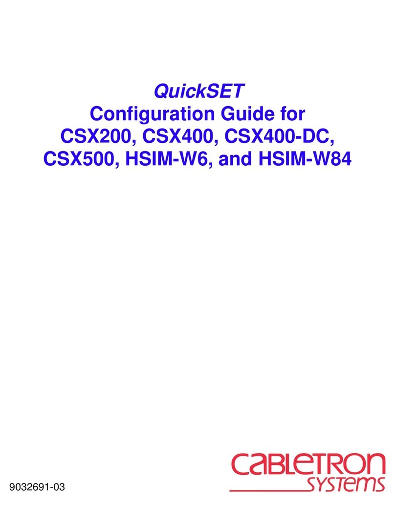 Cabletron Systems CSX200 CyberSWITCH User manual