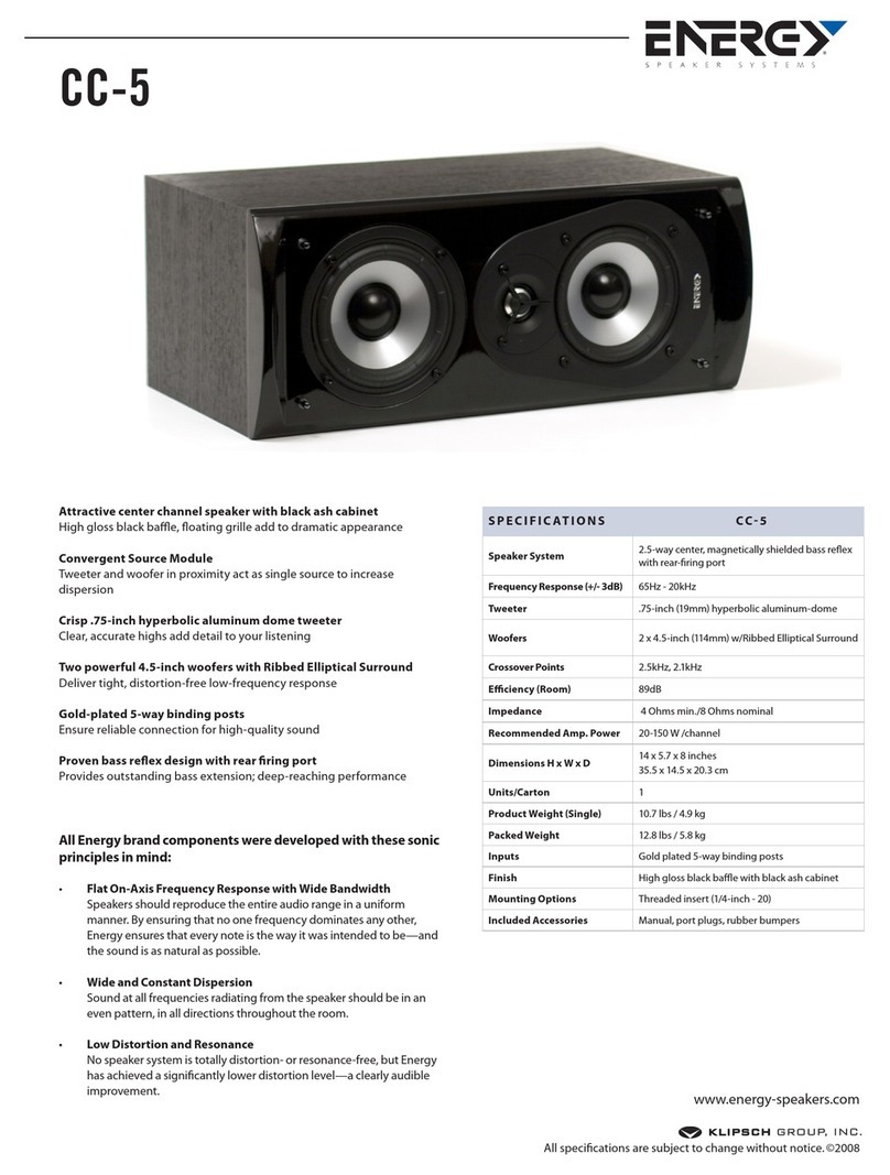 Energy Connoisseur CC-5 User manual