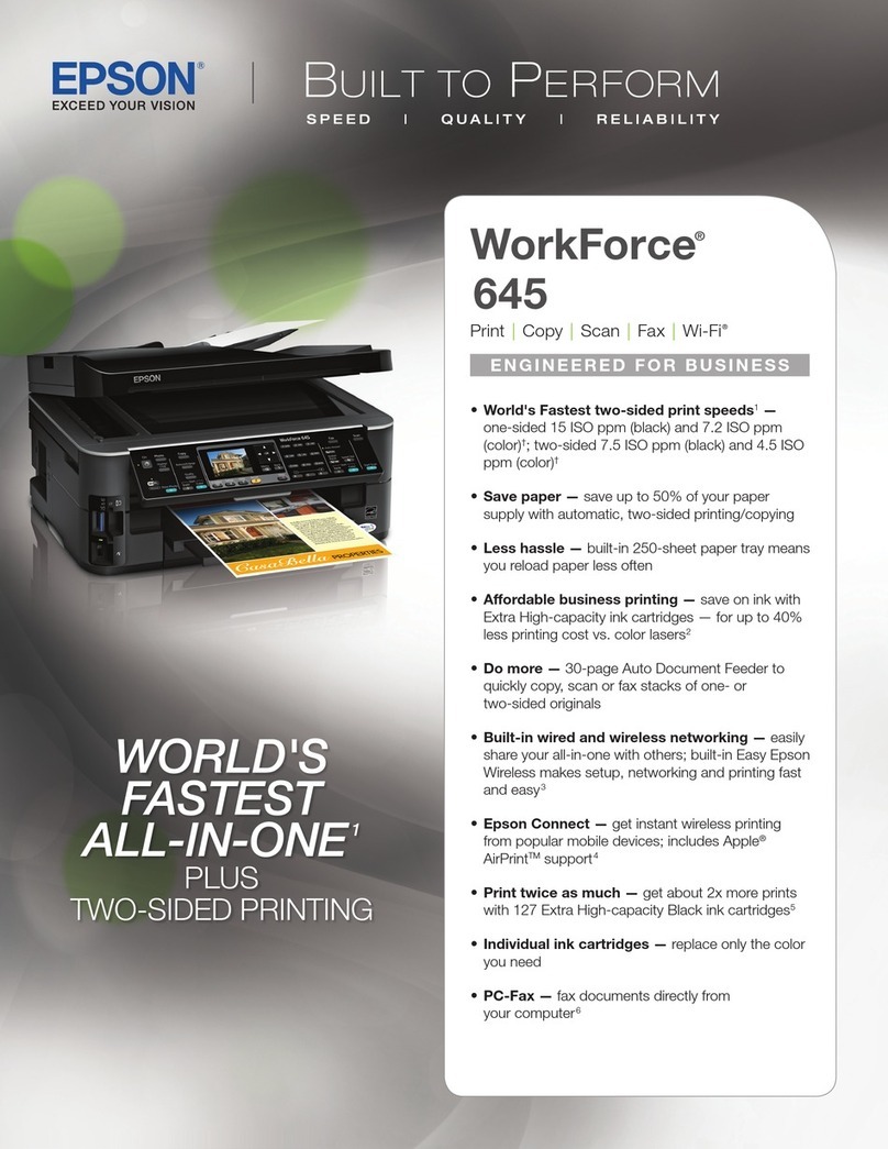 Epson WorkForce 645 Specifications
