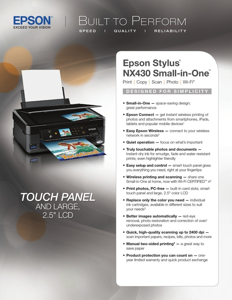 Epson Stylus NX430 Small-in-One Specifications