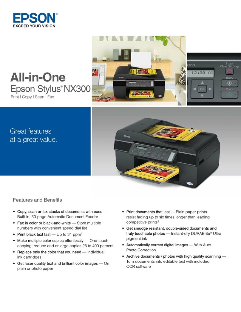 Epson NX300 - Stylus Color Inkjet User manual