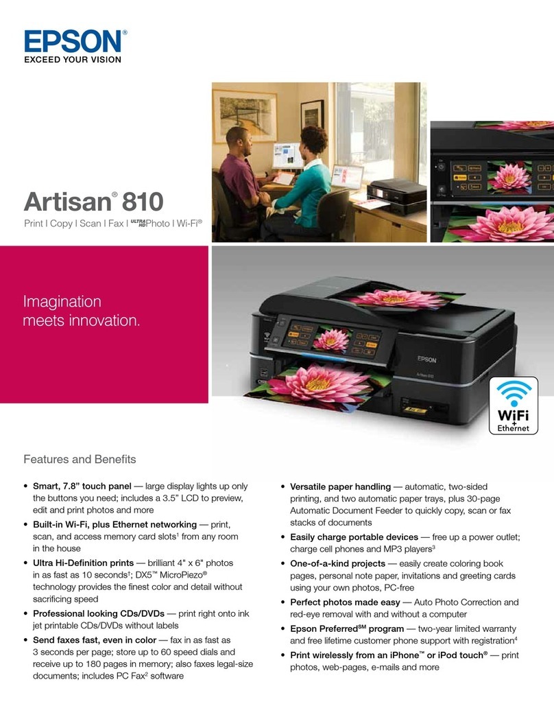 Epson Artisan 810 Series User manual