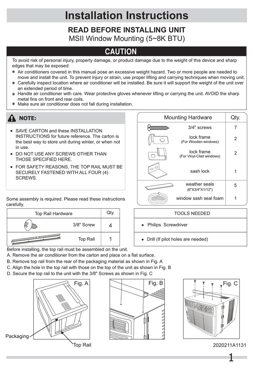 Frigidaire FRA065AT7 User manual Frigidaire FRA065AT7 User manual