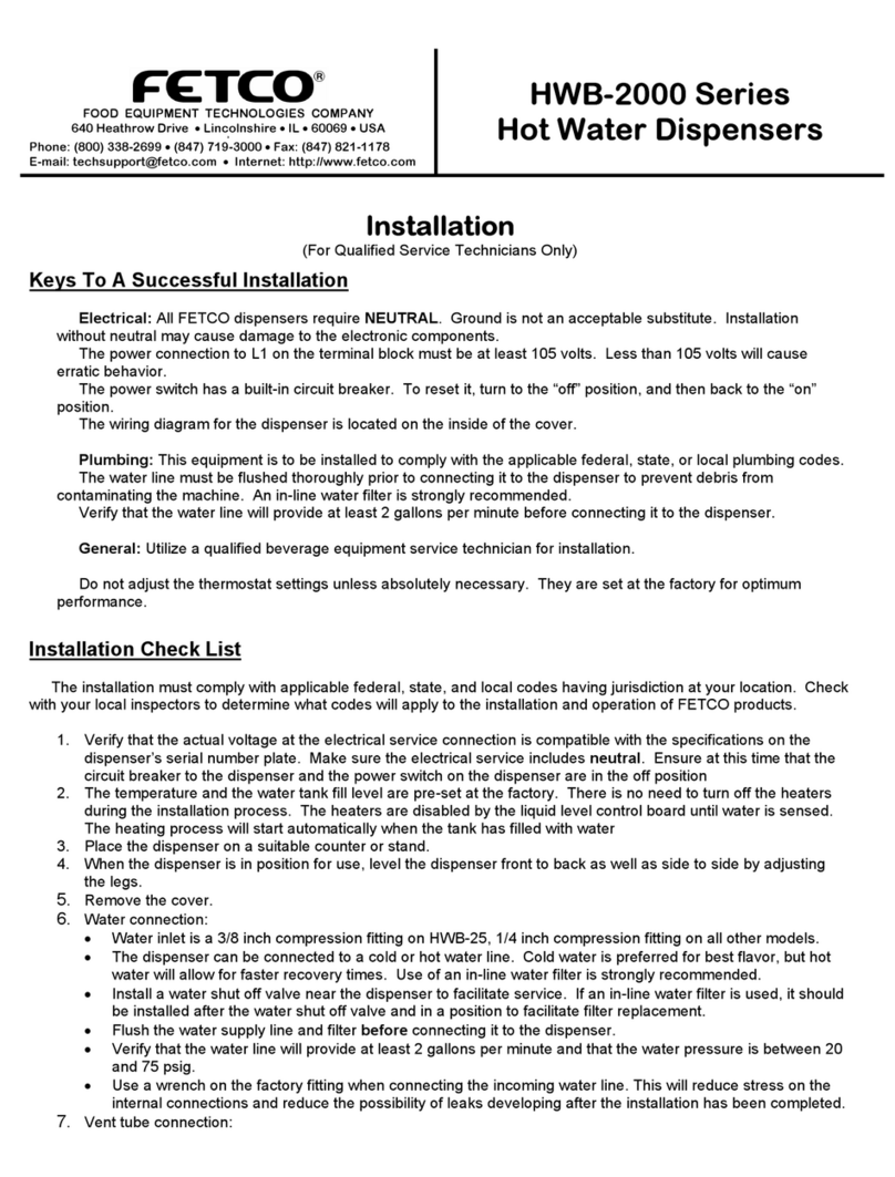 Fetco HWB-10 User manual Fetco HWB-10 User manual
