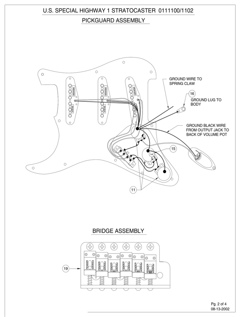 Fender Highway One Stratocaster LH Wiring diagram