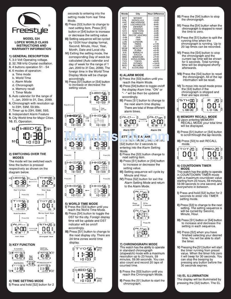 Freestyle 52401 Instructions and warranty information