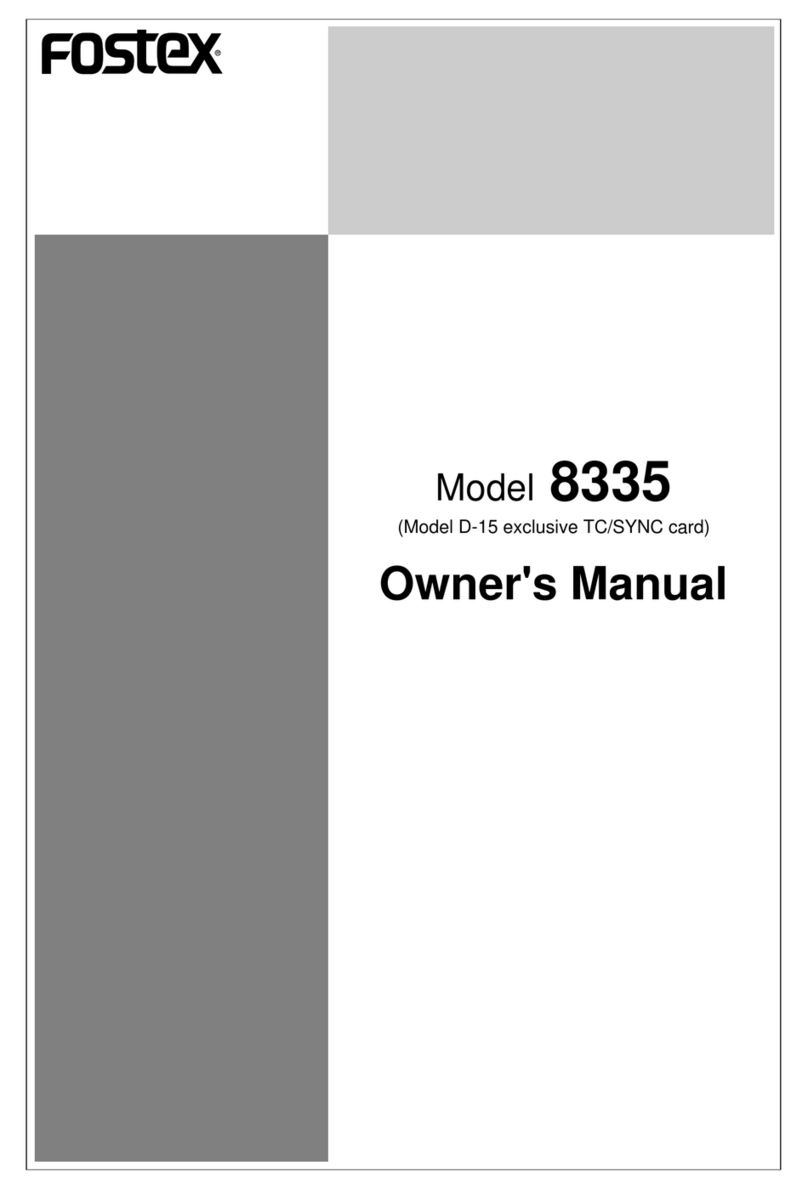 Fostex 8335 owner's manual