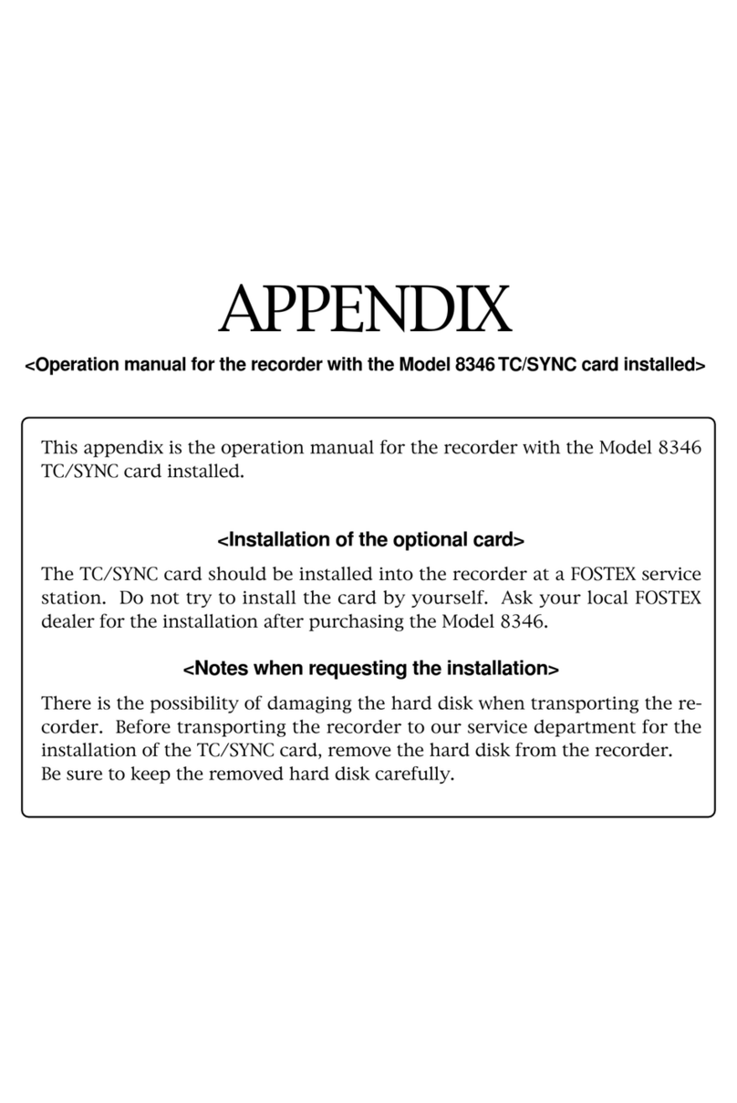 Fostex 8346 Operation manual