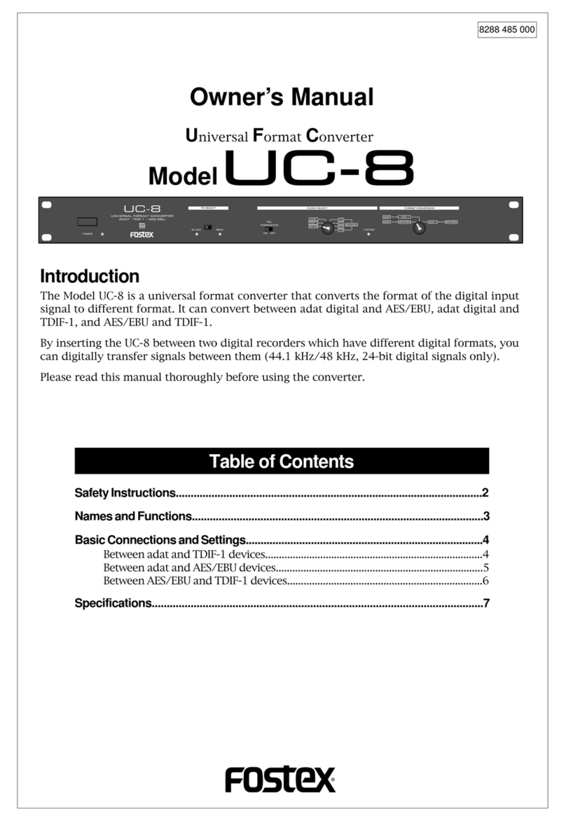 Fostex UC-8 User manual
