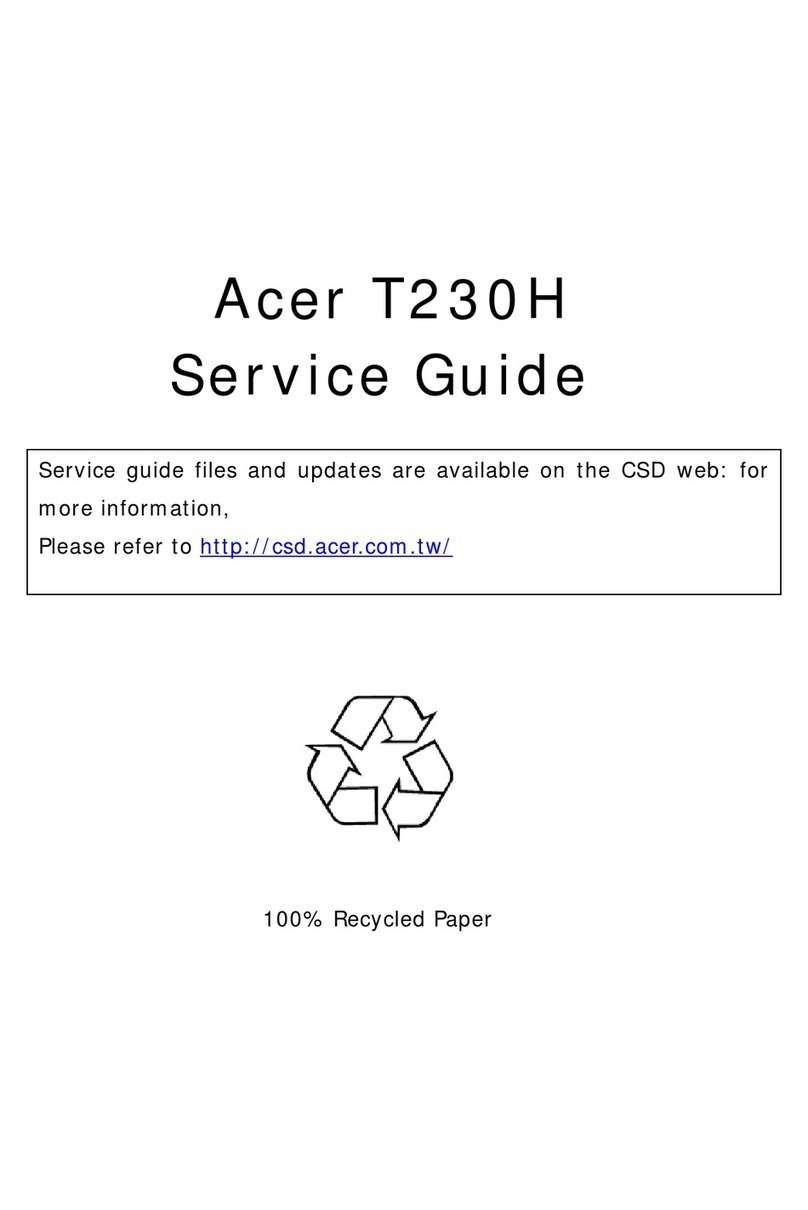 Acer T230H - Bmidh Wide Touch Screen Display User manual