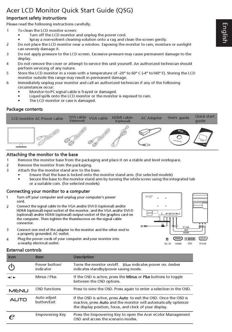 Acer S211HL User manual