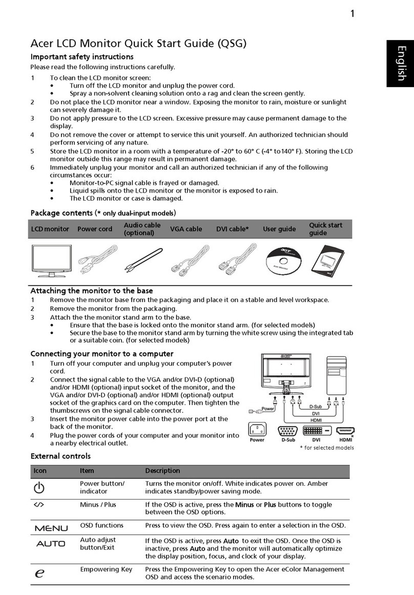 Acer P244W User manual