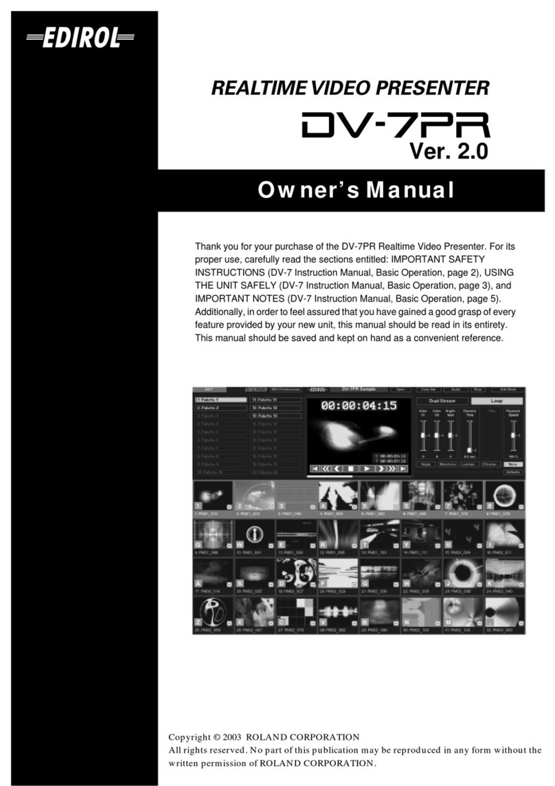 Edirol DV-7PR owner's manual