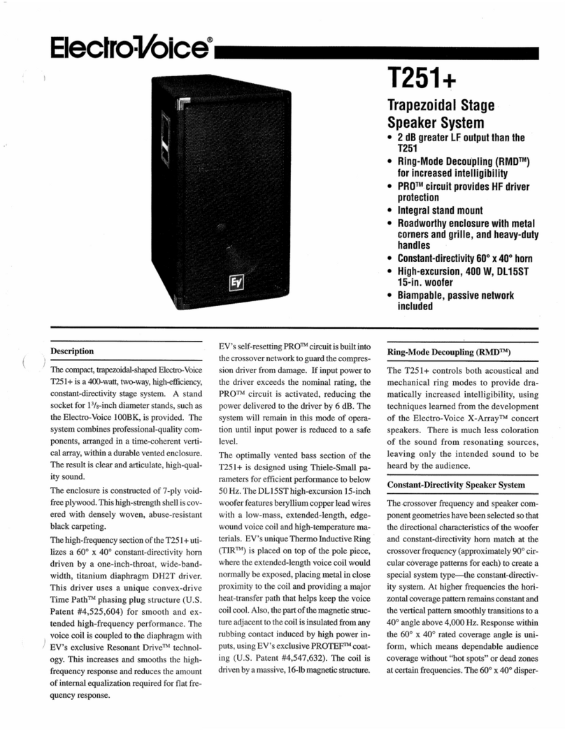 Electro-Voice T251+ Brochure & specs