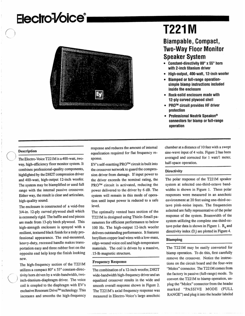Electro-Voice T221M User manual Electro-Voice T221M User manual