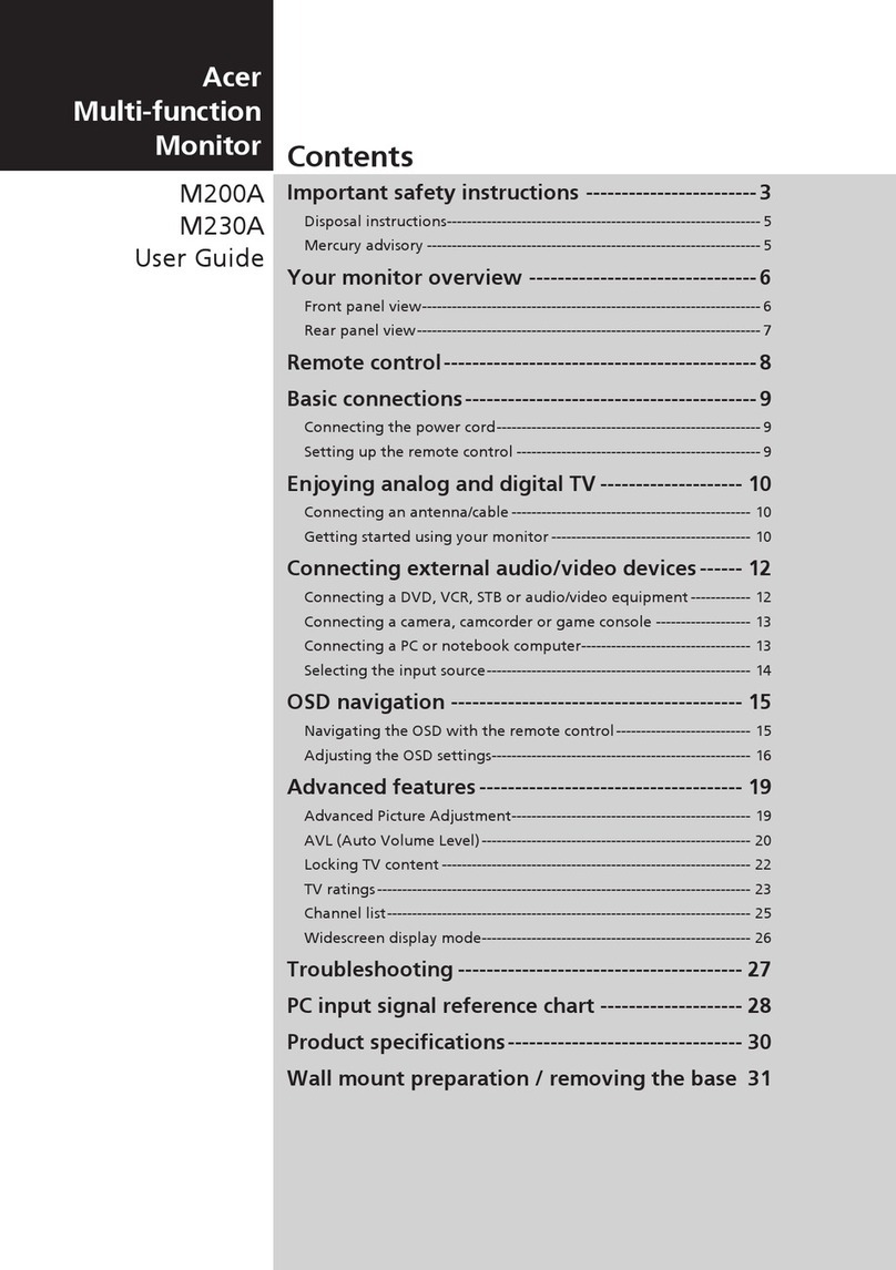 Acer M200A User manual