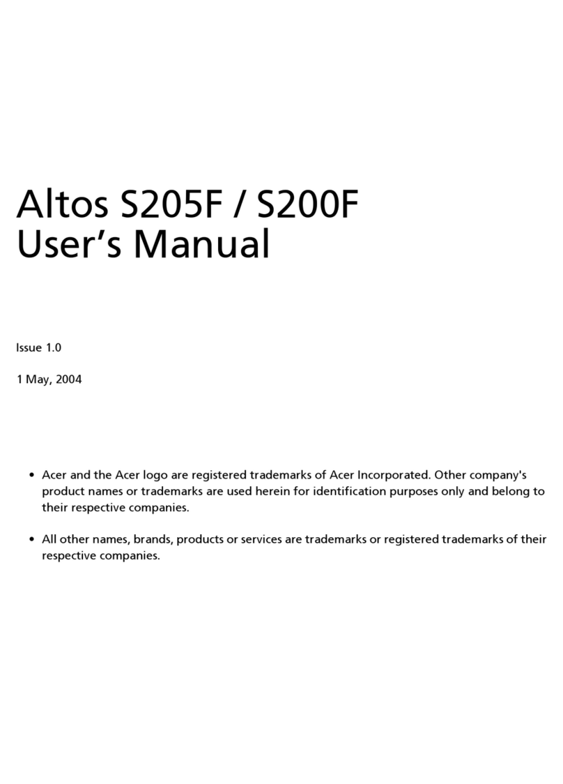 Acer Altos S205F user manual