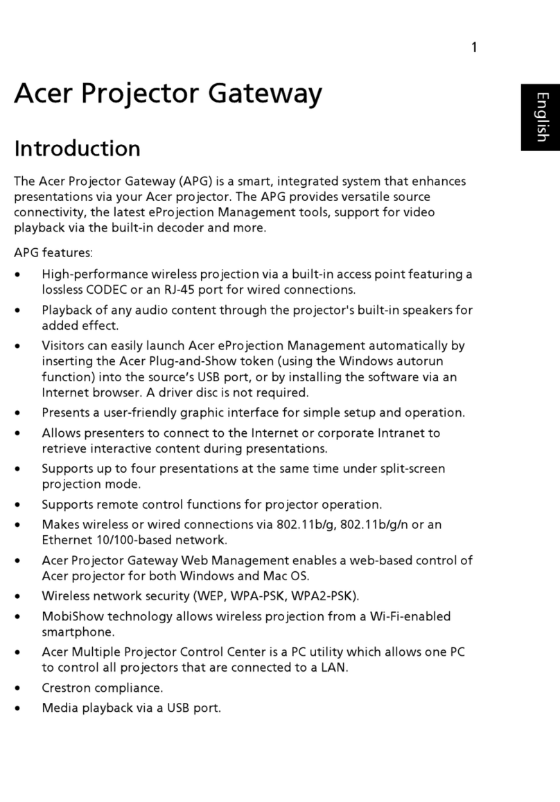 Acer U5200 Series User manual Acer U5200 Series User manual
