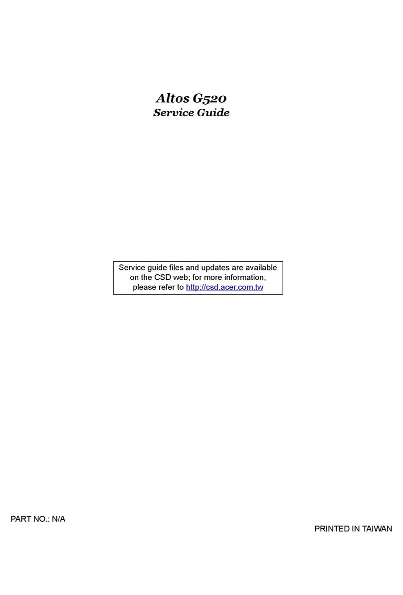 Acer Altos G520 series User manual Acer Altos G520 series User manual