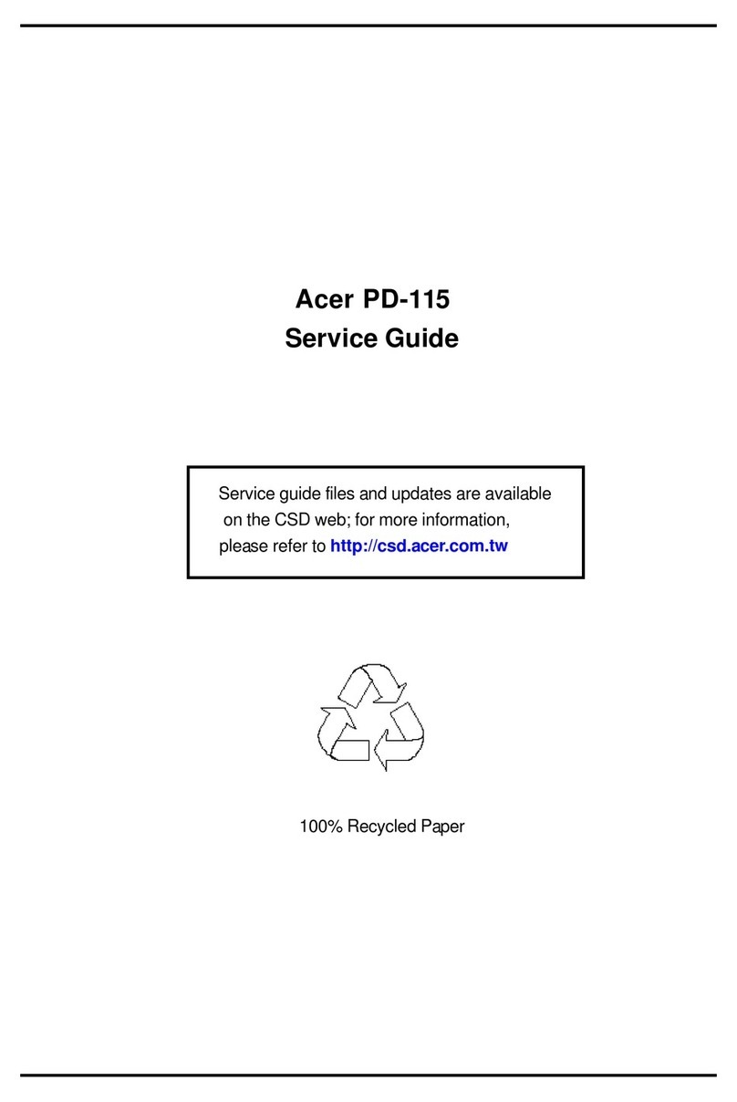 Acer PD-115 User manual Acer PD-115 User manual