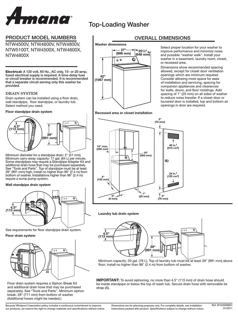 Amana NTW4500X Manual Amana NTW4500X Manual