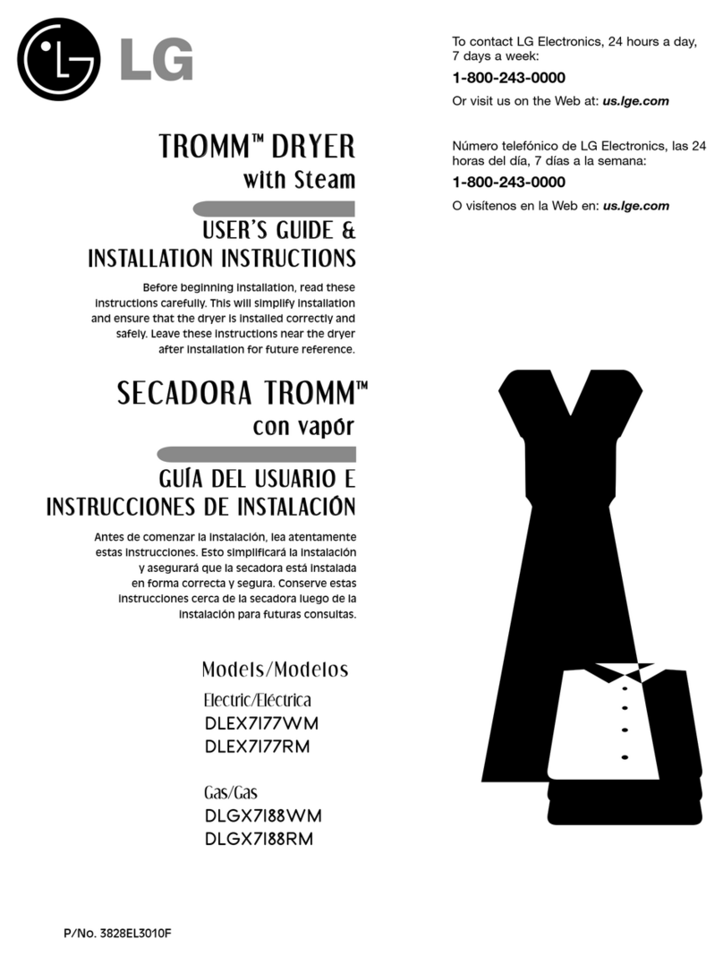 LG Tromm DLGX7188RM Instruction Manual