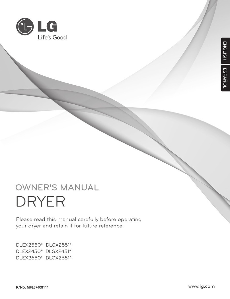 LG SteamDryer DLGX2651R owner's manual