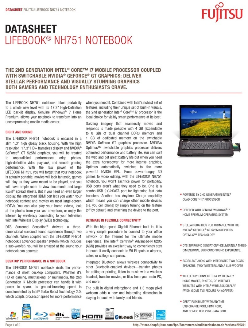 Fujitsu Lifebook NH751 User manual