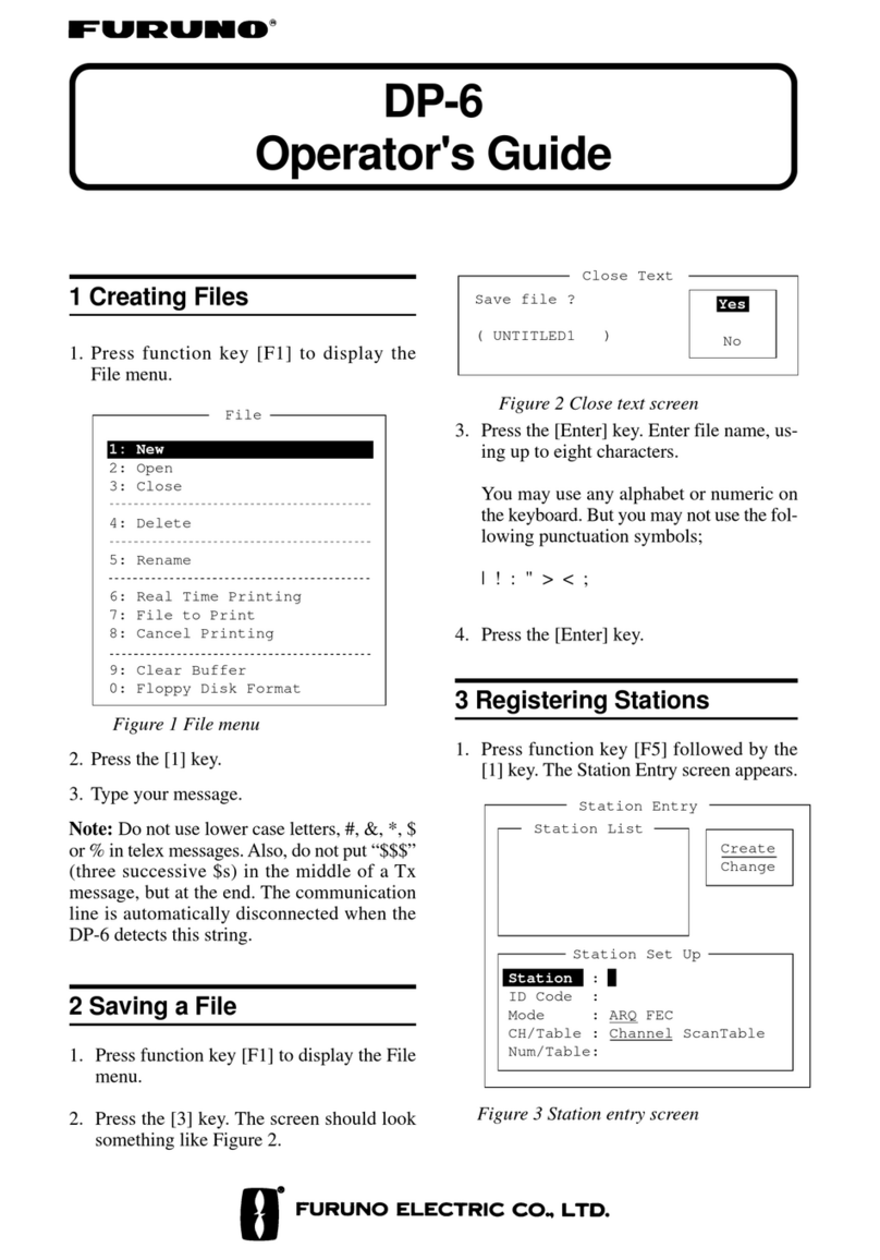 Furuno DP-6 Operator's guide