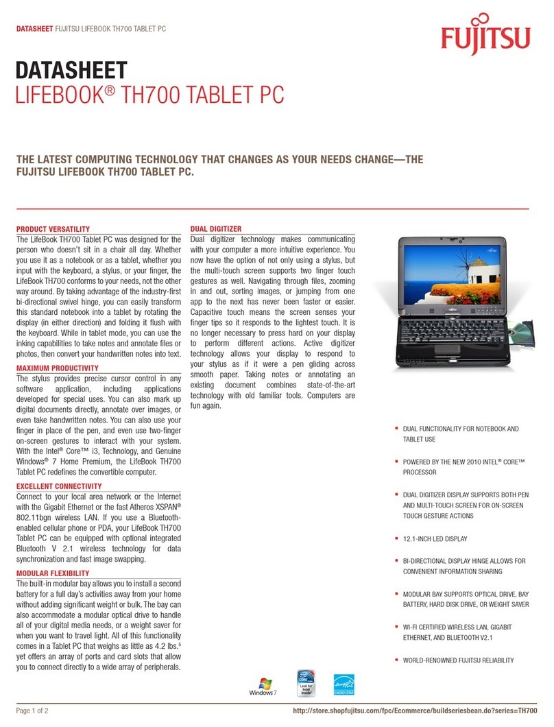 Fujitsu Lifebook TH700 User manual