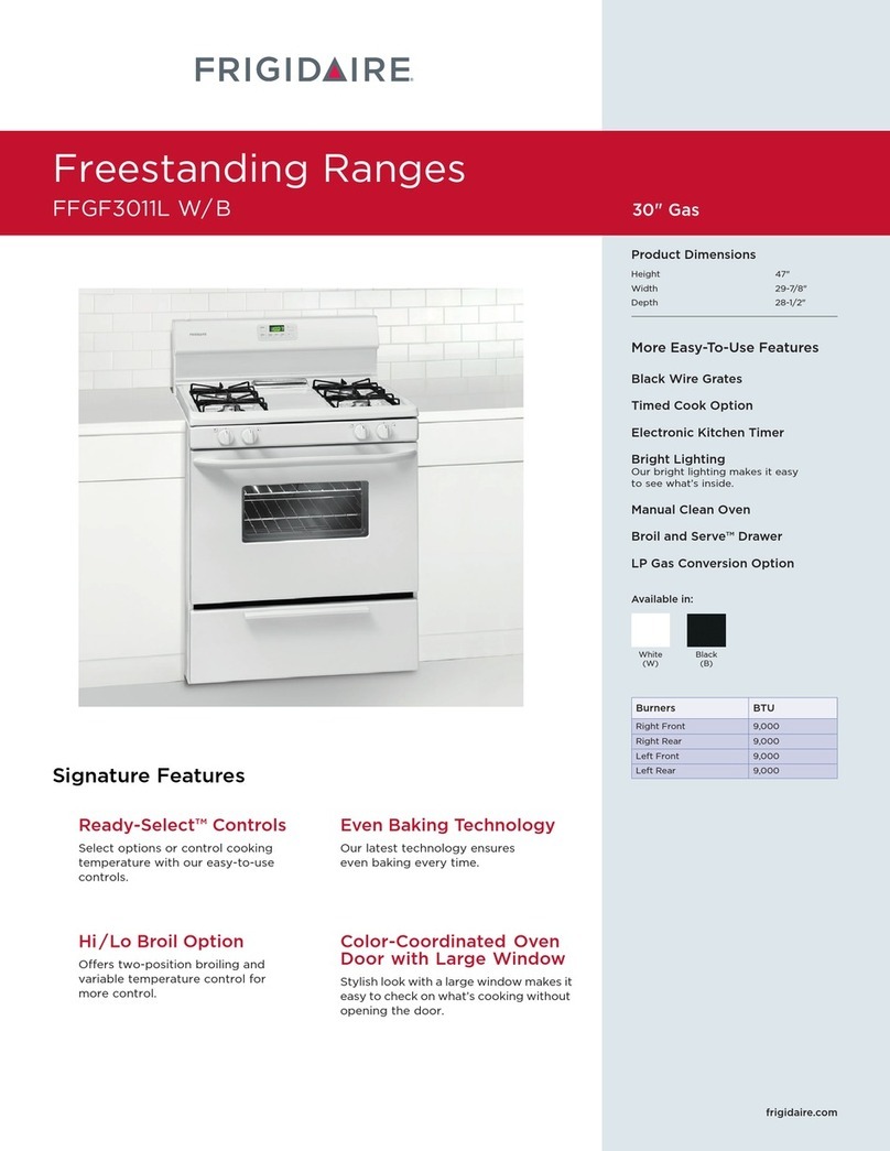Frigidaire FFGF3011L User manual
