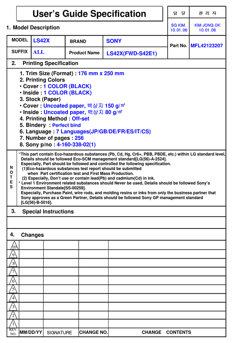Sony LS42X User manual