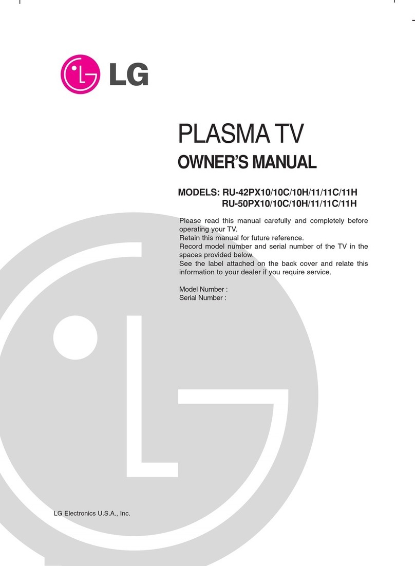 LG RU-42PX10C -  - 42" Plasma TV User manual