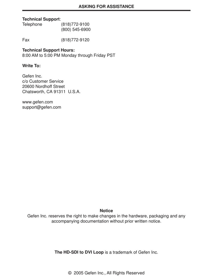 Gefen HDSDI-2-DVIL User manual