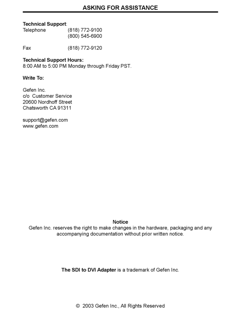 Gefen SDI-2-DVI user guide