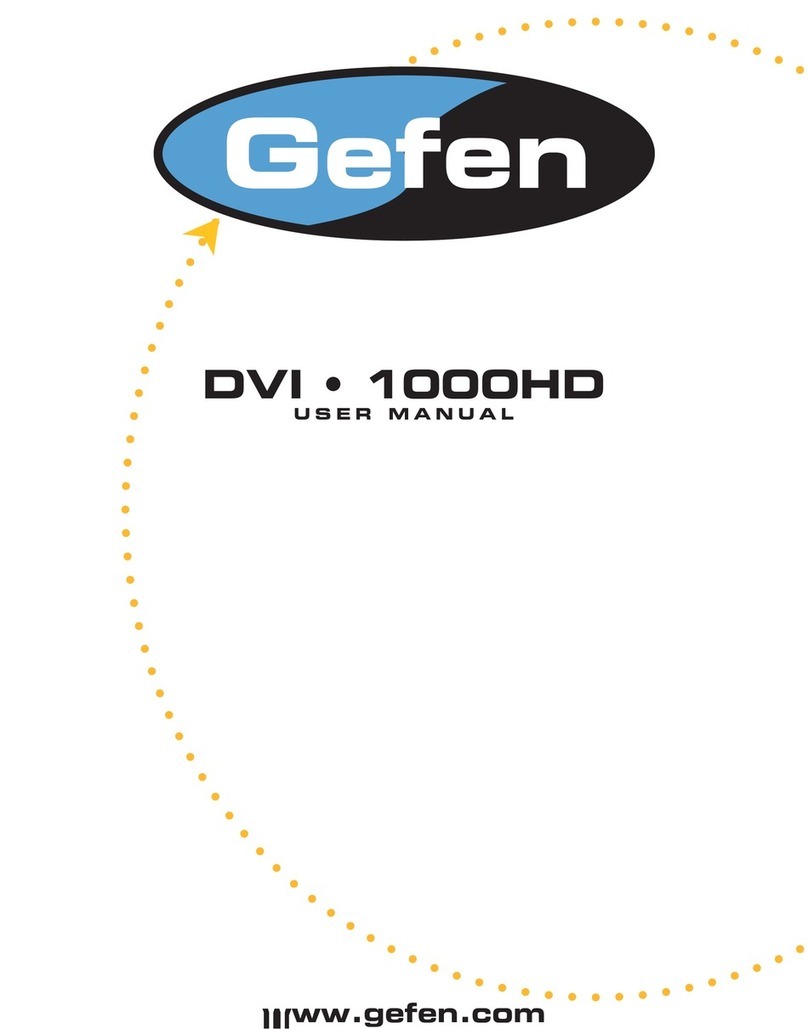 Gefen DVI-1000HD User manual Gefen DVI-1000HD User manual