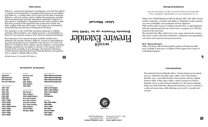 Gefen FW-1394 user manual
