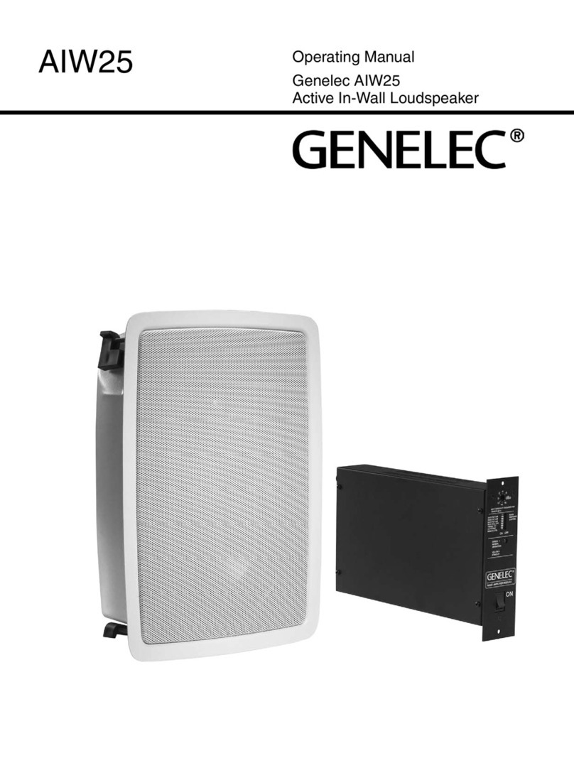 Genelec AIW25 User manual
