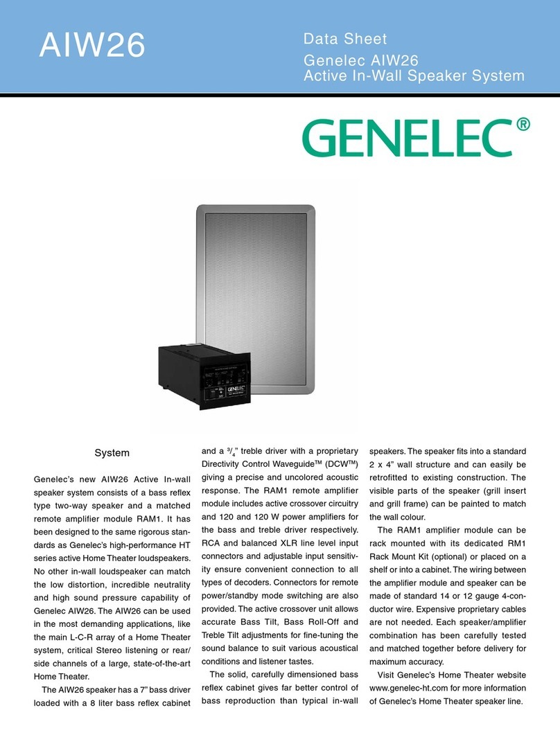 Genelec AIW26 datasheet