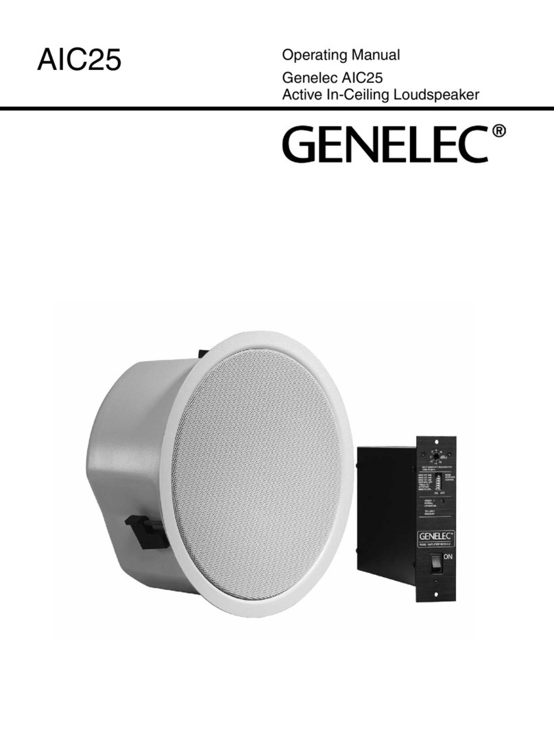 Genelec AIC25 operating manual
