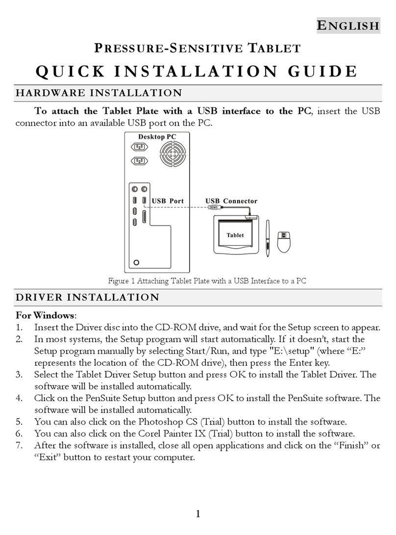 Genius PenSketch 9x12 Quick installation guide