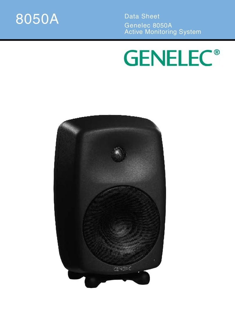 Genelec 8050A User manual Genelec 8050A User manual